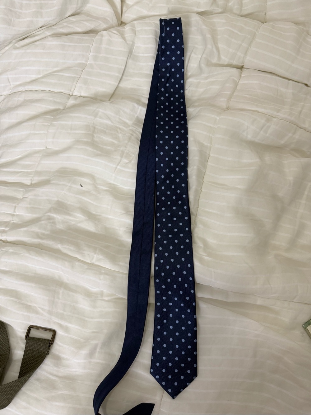 Tommy Hilfiger  Navy Blue Polka Dot Men's Tie